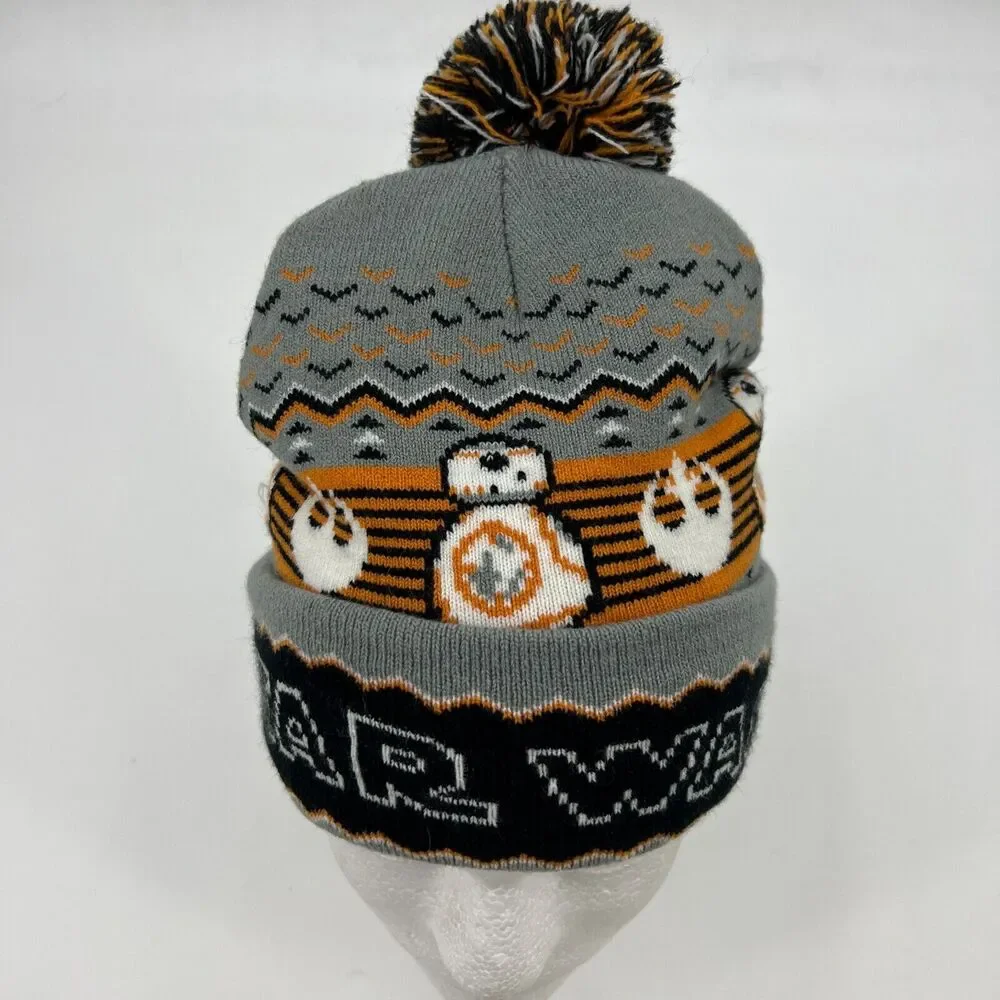 Star Wars R2D2 Beanie Youth Kids One Size Fitted Stretch Acrylic Winter Snow Cap